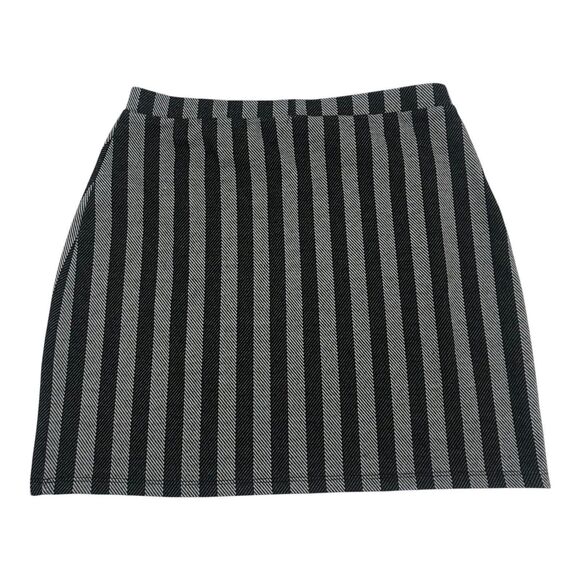 Forever 21 Y2k 90s Mini Skirt Size Small Slanted Stripes Academia Preppy Grunge - Picture 1 of 10